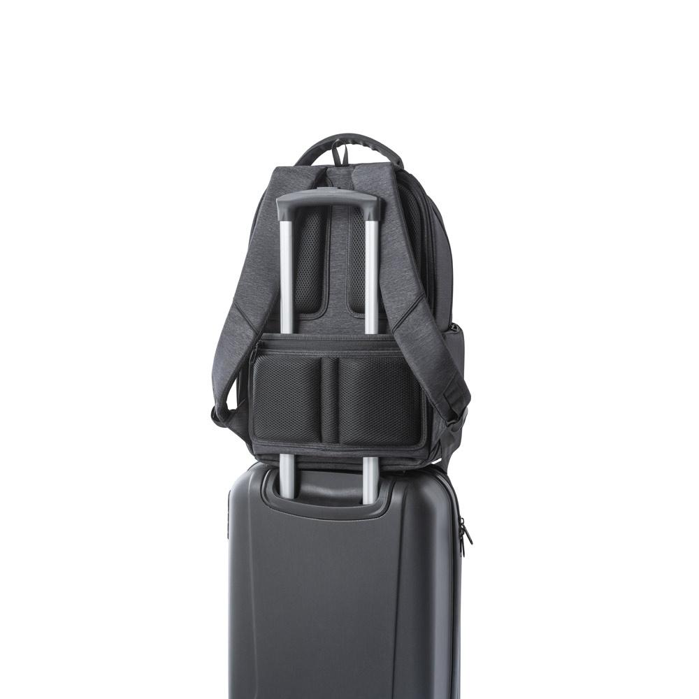 RE-BOSTON. Rucsac pentru laptop rezistent la apă din nailon reciclat 2Tone cu compartiment din poliester reciclat 210D Gri închis