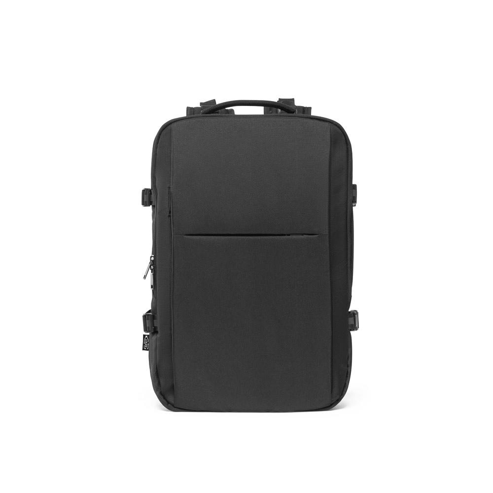 DALLAS. Rucsac de călătorie din poliester 600D reciclat de înaltă densitate pentru laptop de 17.3” Negru