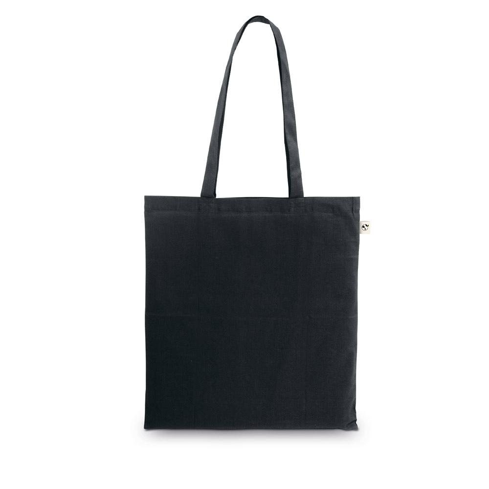 MEXICO. Sacoșă realizată din bumbac reciclat (70%) și poliester (30% rPET) (150 g/m²) Negru