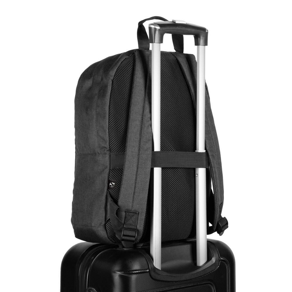 GIJON. Rucsac pentru laptop din poliester reciclat de înaltă densitate 600D și căptușeală din poliester reciclat 210D Gri închis