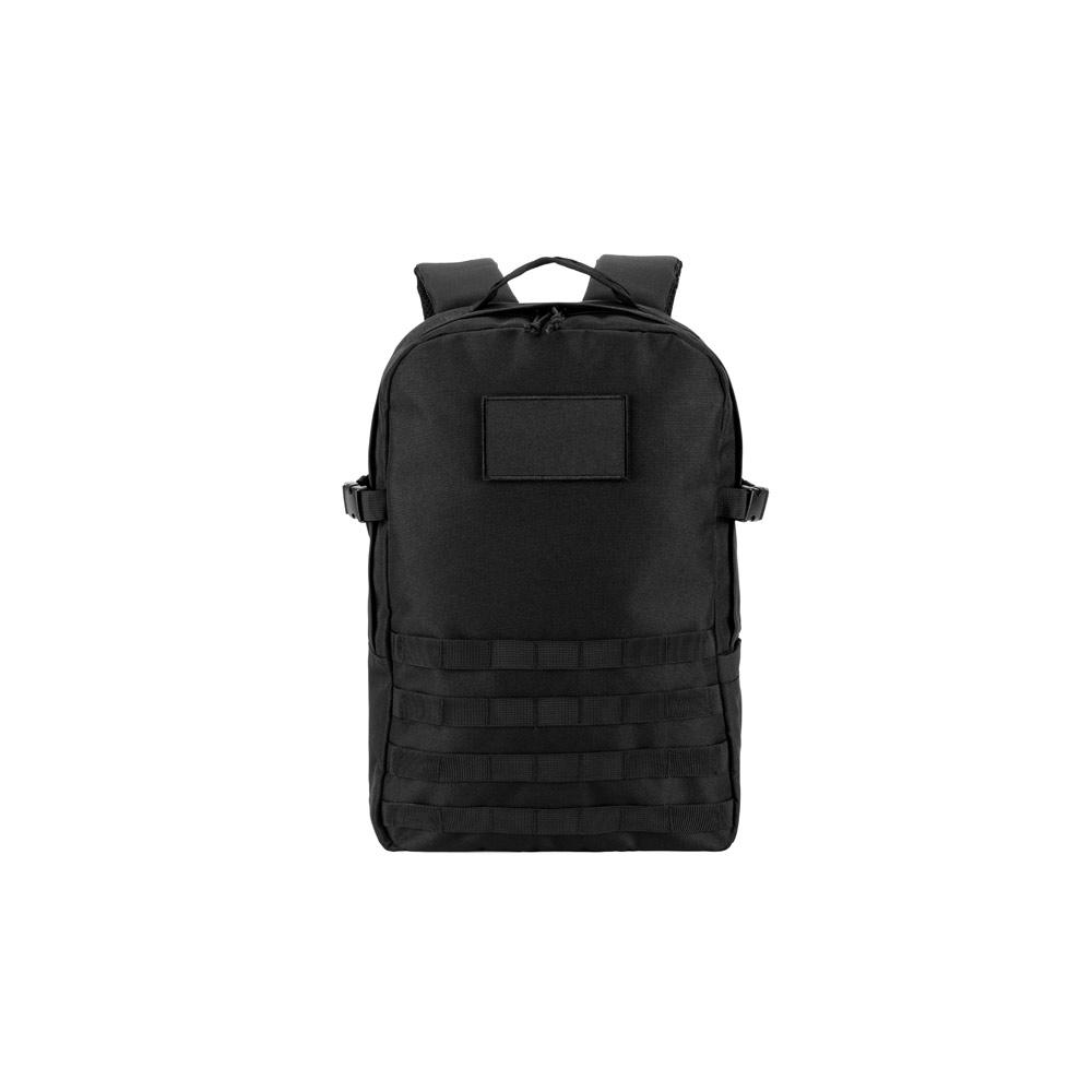 EDINBURGH BPACK. Rucsac în stil militar din poliester reciclat 600D, de înaltă densitate și căptușeală din poliester reciclat 210D Negru