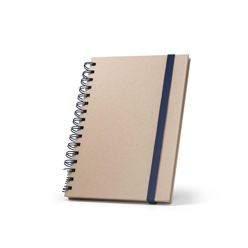 PROUST. Caiet A5 cu inele, cu copertă tare, fabricat din hârtie din trestie de zahăr (80% trestie de zahăr) cu pagini simple Albastru