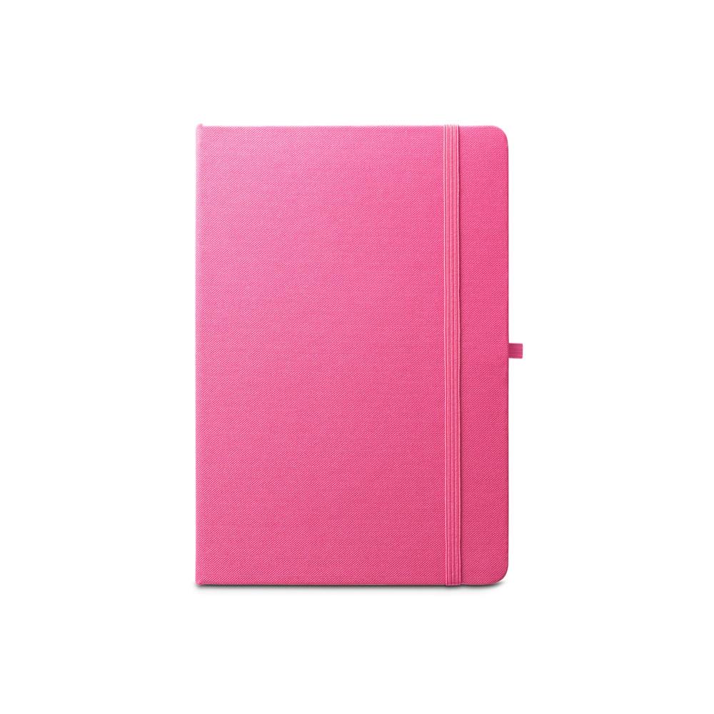 ANNE. Blocnotes A5 din poliester reciclat (100% rPET) cu pagini liniate Roz