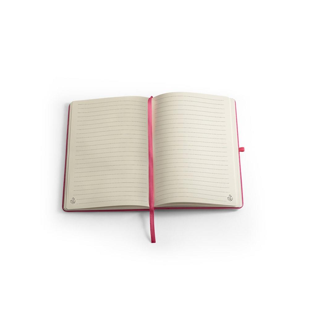 ANNE. Blocnotes A5 din poliester reciclat (100% rPET) cu pagini liniate Roz