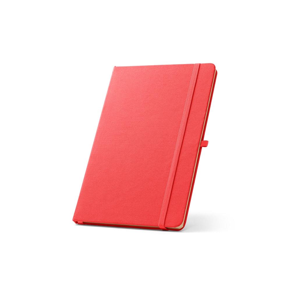ANNE. Blocnotes A5 din poliester reciclat (100% rPET) cu pagini liniate Roșu