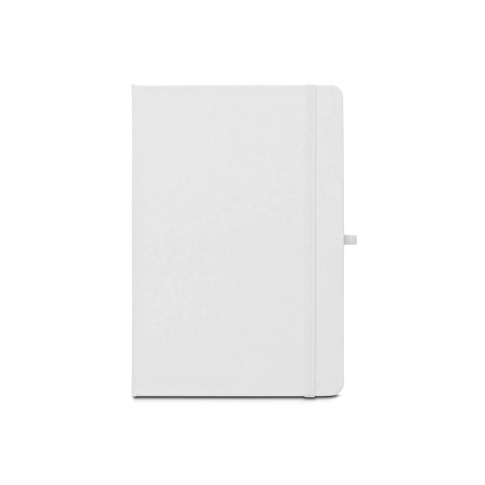 ANNE. Blocnotes A5 din poliester reciclat (100% rPET) cu pagini liniate Alb