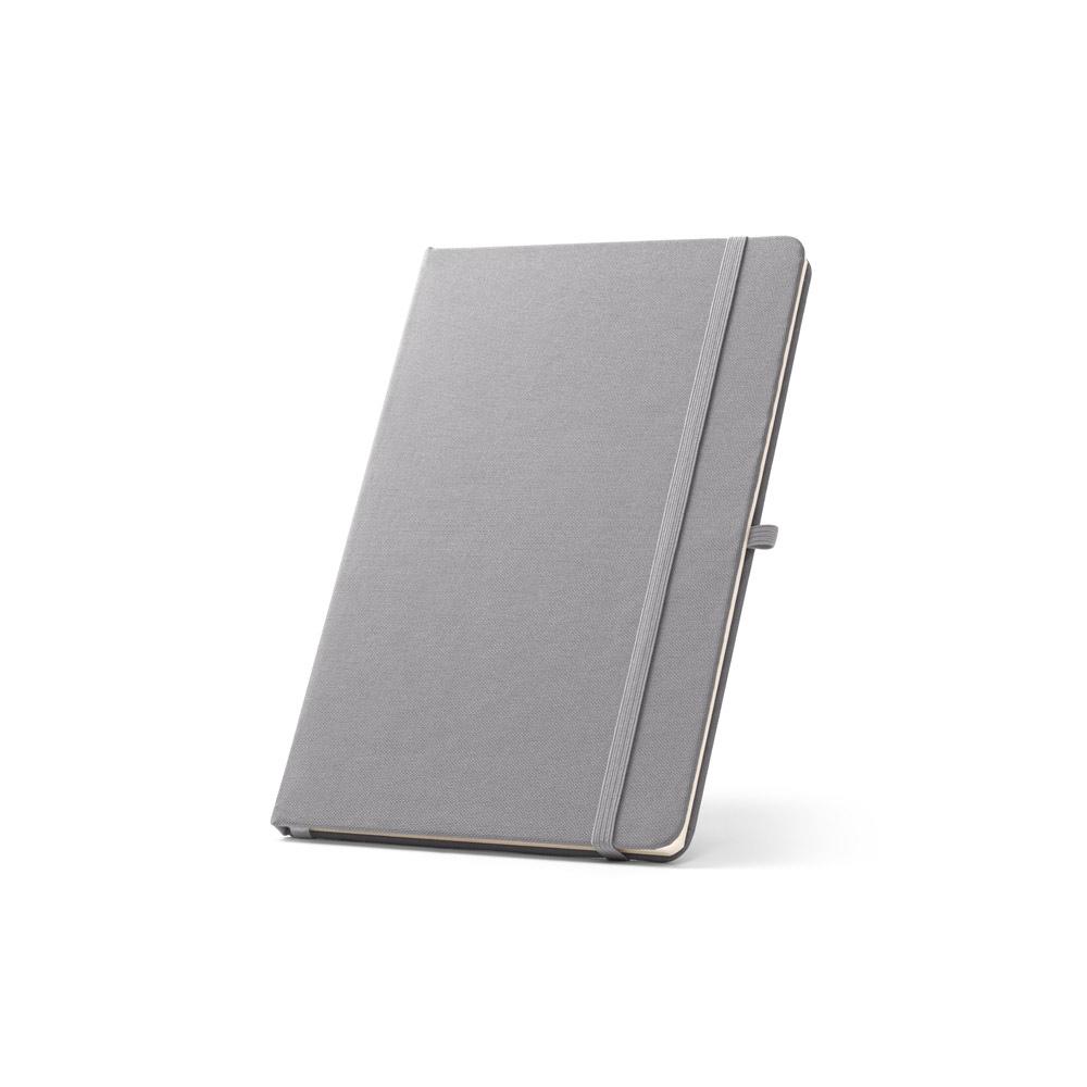 ANNE. Blocnotes A5 din poliester reciclat (100% rPET) cu pagini liniate Gri
