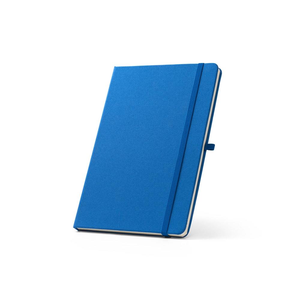 ANNE. Blocnotes A5 din poliester reciclat (100% rPET) cu pagini liniate Albastru Royal