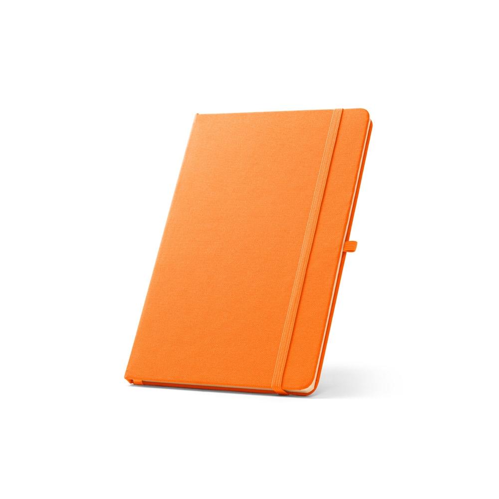 ANNE. Blocnotes A5 din poliester reciclat (100% rPET) cu pagini liniate Portocaliu