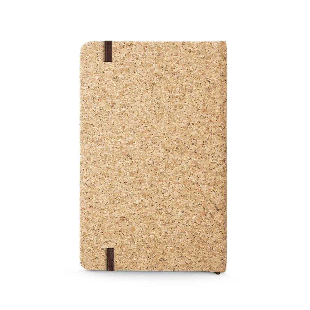 HAWKINS. Caiet de buzunar din plută cu pagini simple, din material certificat FSC™ și alte materiale controlate Natural