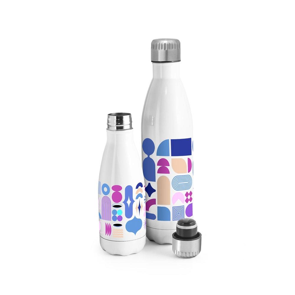 AMORTI S. Sticlă de sublimare din oțel inoxidabil de 380 ml Alb