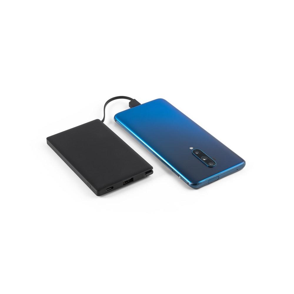 WIGNER. Power bank 4.000 mAh în ABS reciclat (100% rABS) Negru
