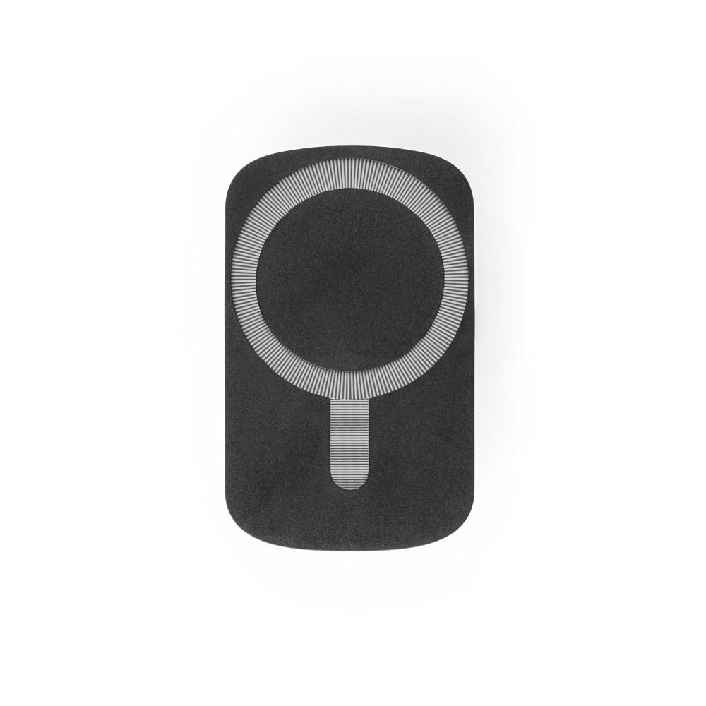 KOCH. Suport auto pentru smartphone cu încărcător magnetic fără fir 15W în ABS 100% reciclat (100% rABS) Negru