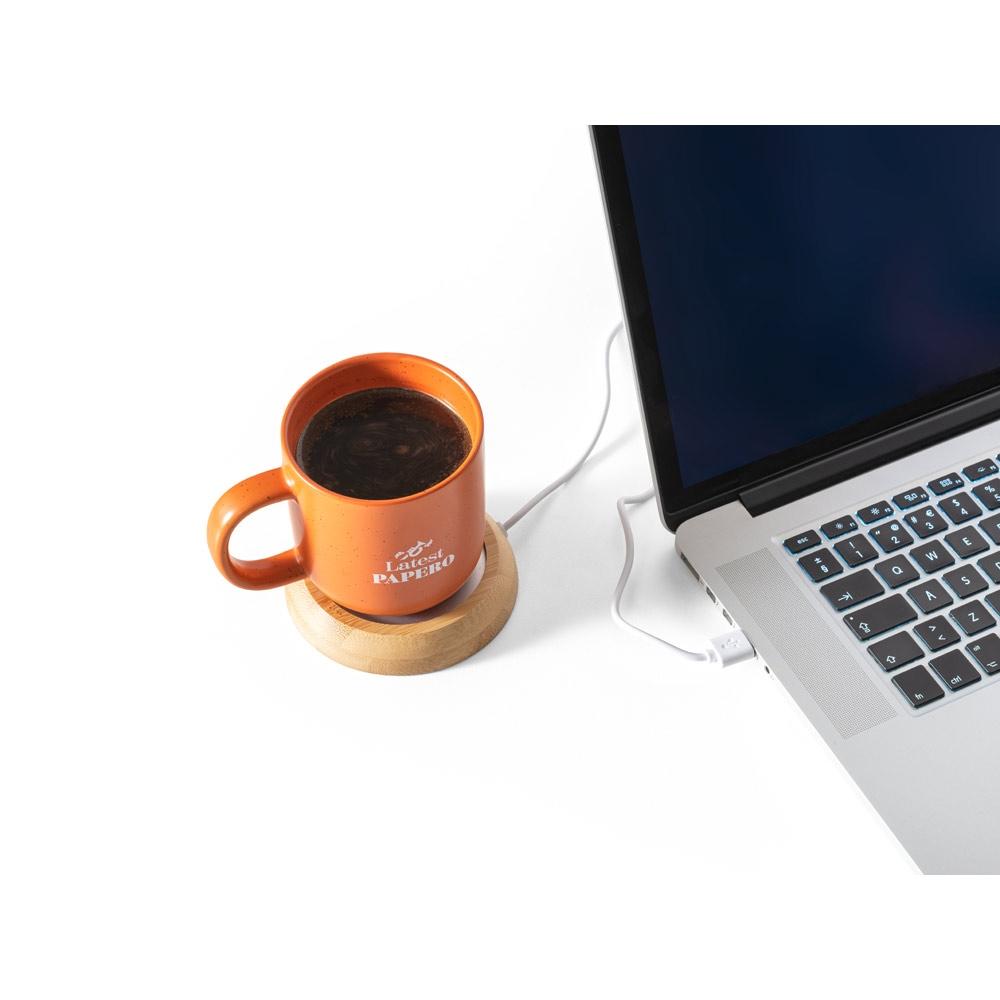 GATES. Încălzitor de cană cu corp din bambus Natural