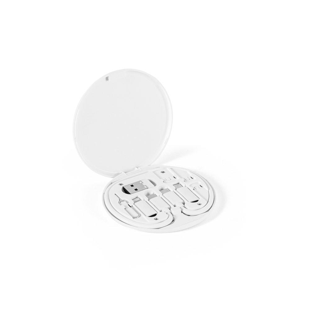 SYSTROM. Set de cablu și adaptor pentru încărcare ultrarapidă ABS 100% reciclat (100% rABS) Alb
