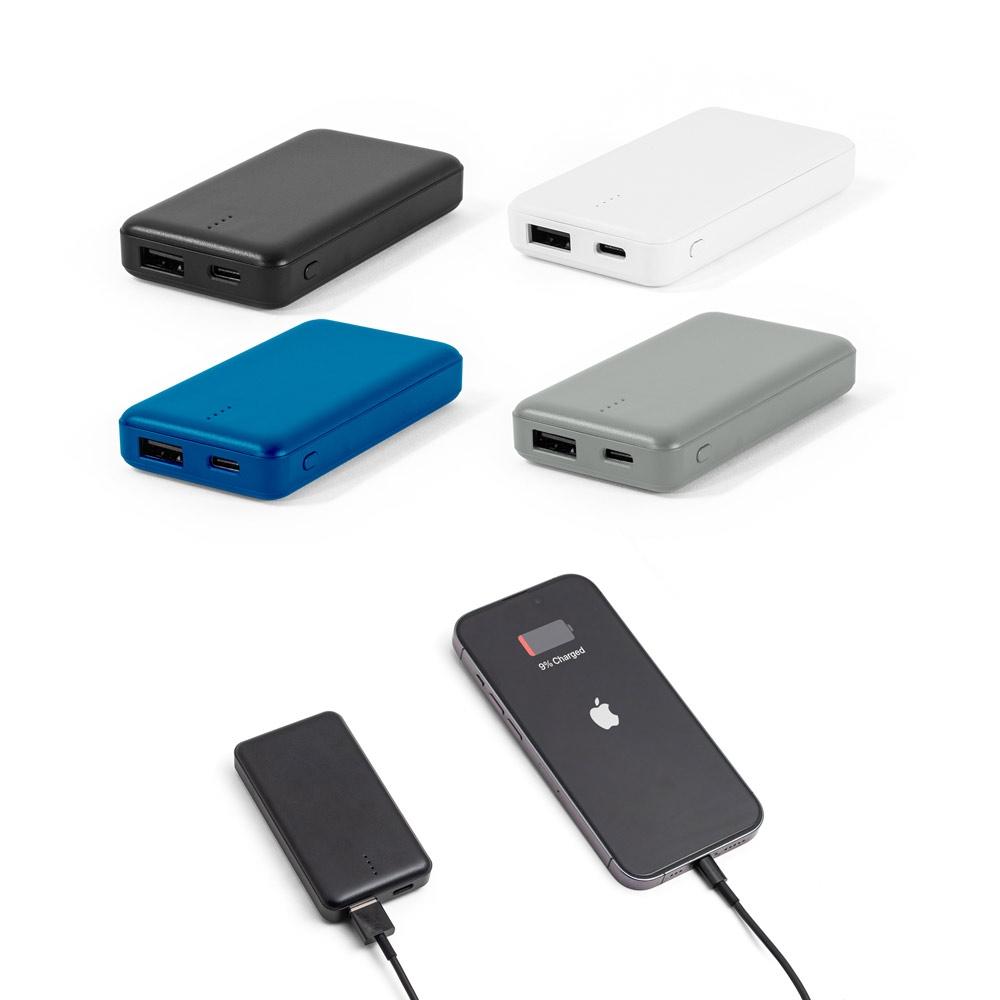 SHERYL. Power bank 4.000 mAh din ABS reciclat (100% rABS) Negru