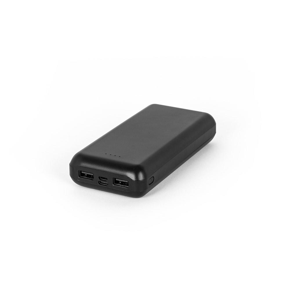LEAKEY 20. Power bank 20.000 mAh din ABS reciclat (100% rABS) Negru