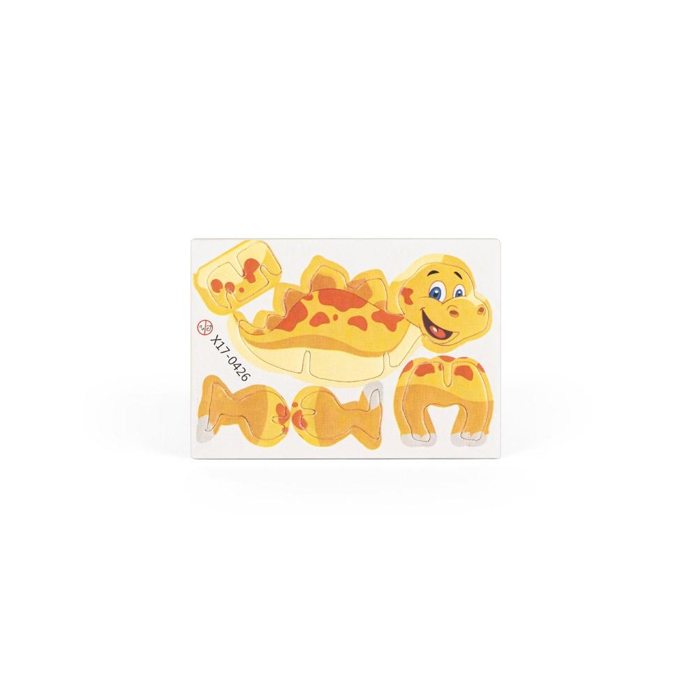 DINOSAURUS. Puzzle 3D din hârtie și EVA în formă de dinozaur Natural