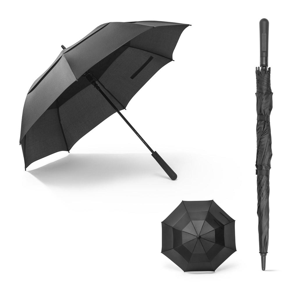 GAVIN. Umbrelă 27.5” cu deschidere automată din pongee 190T Negru