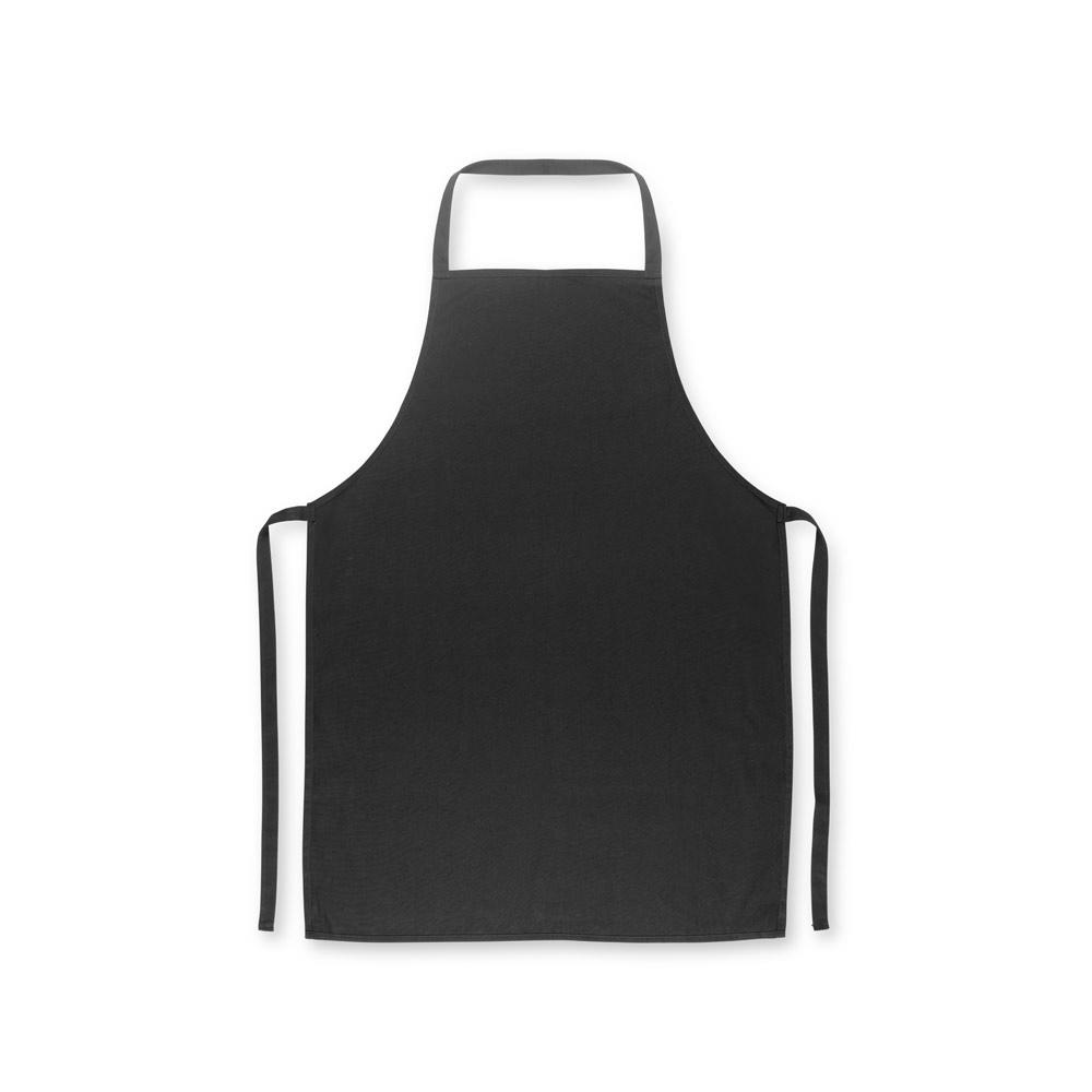 CUMIN. Șorț din bumbac twill (180 g/m²) Negru