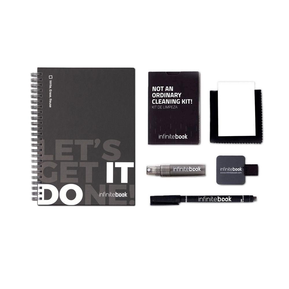 Kit Infinitebook Starter Kit, copertă tare și accesorii curățare Negru