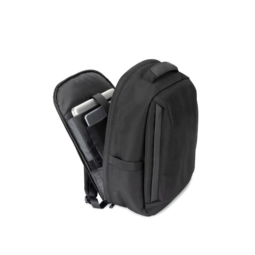 Rucsac antifurt laptop 17.3” Yangon Bpack din twill hidrofug și poliester reciclat Negru