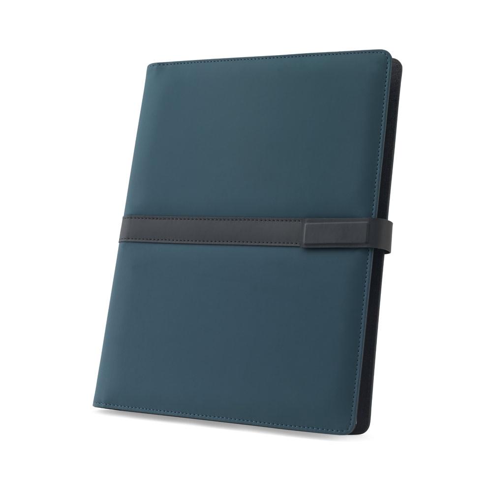 Dosar A4 Sanderson Folder din PU reciclat, închidere magnetică Albastru