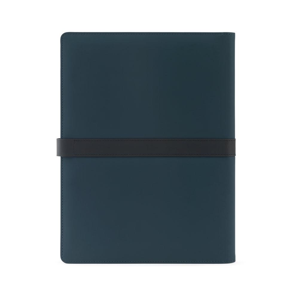 Dosar A4 Sanderson Folder din PU reciclat, închidere magnetică Albastru