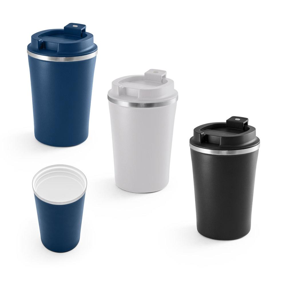 Cană călătorie Phelps Ceramic din oțel inoxidabil, interior ceramică, 470 ml Negru