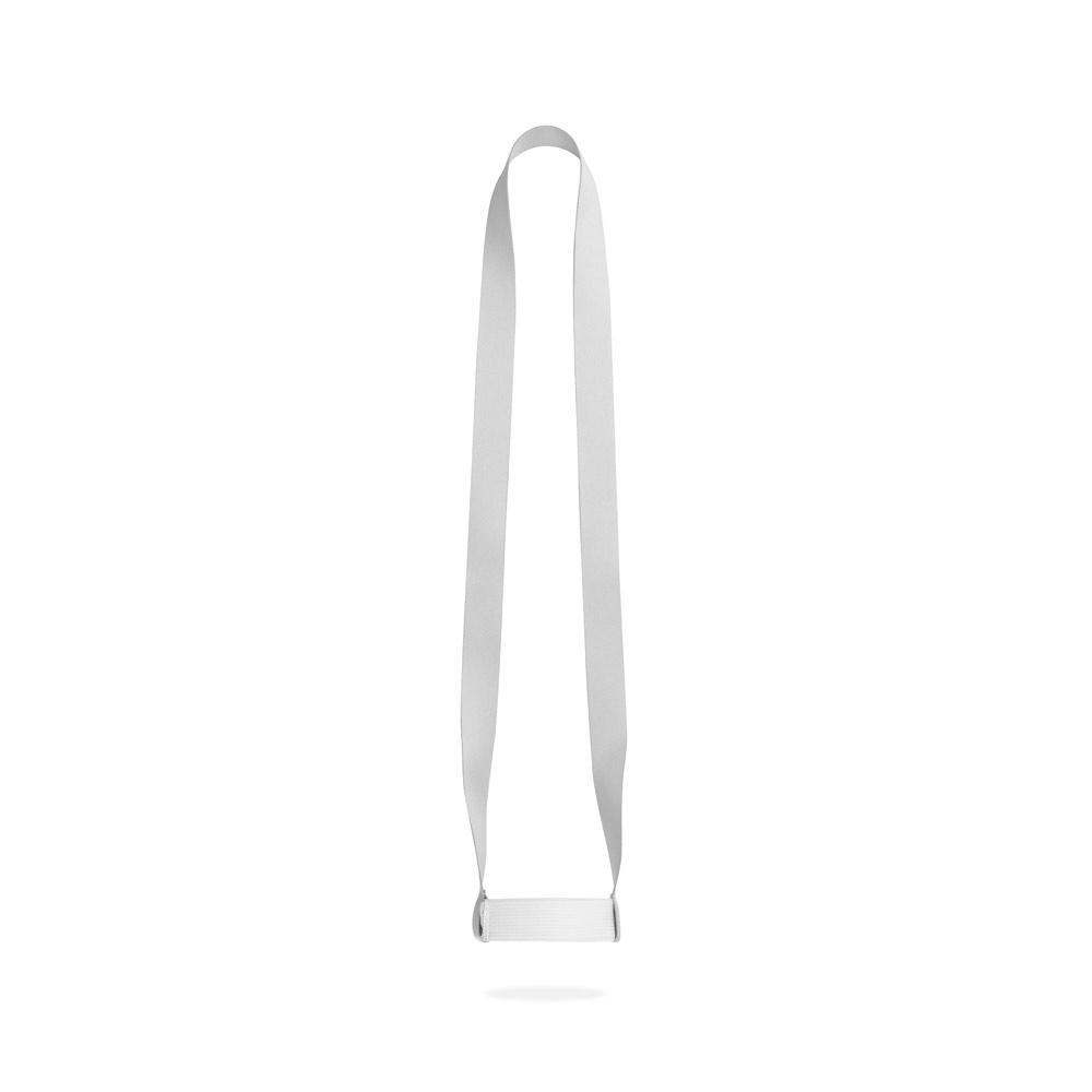 Lanyard Oxford din poliester reciclat rPET, suport elastic pentru pahare