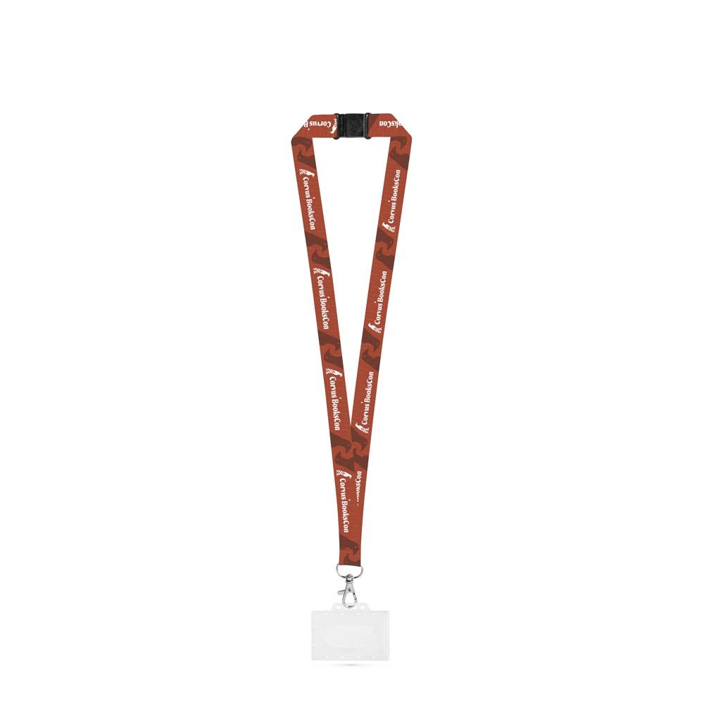 Lanyard sublimare Barnsley din poliester reciclat rPET, carabină și suport card