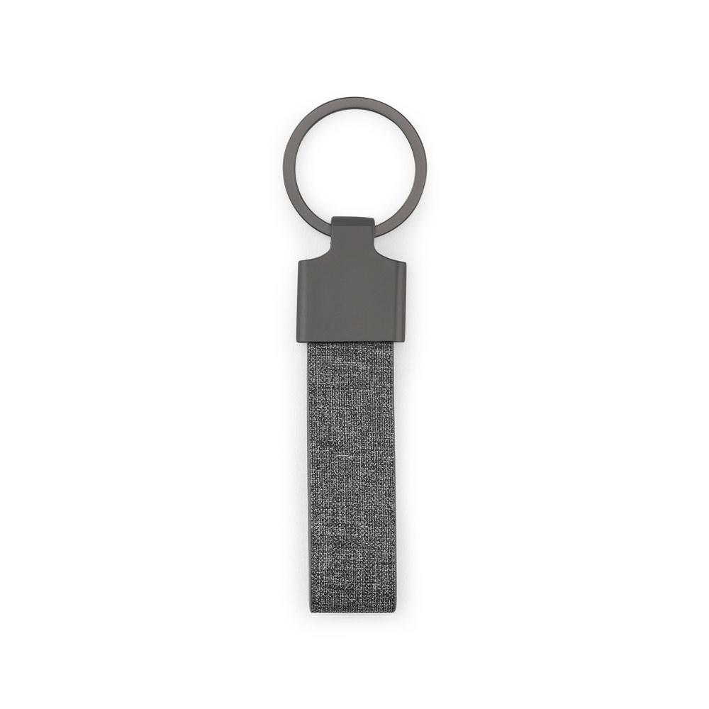 Breloc dreptunghiular Raven din metal și PET reciclat Gri închis