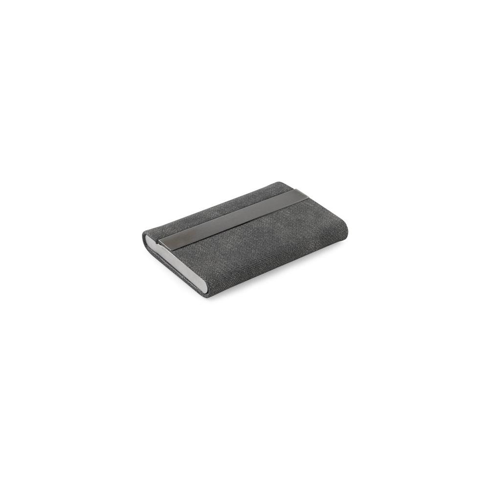 Set portcard și breloc Vaughn din metal și poliester reciclat rPET Gri închis