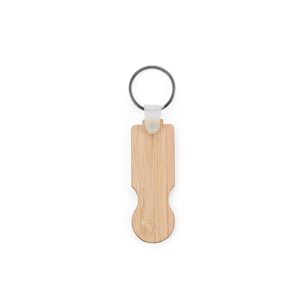 Breloc bambus Shopz, capăt formă monedă
