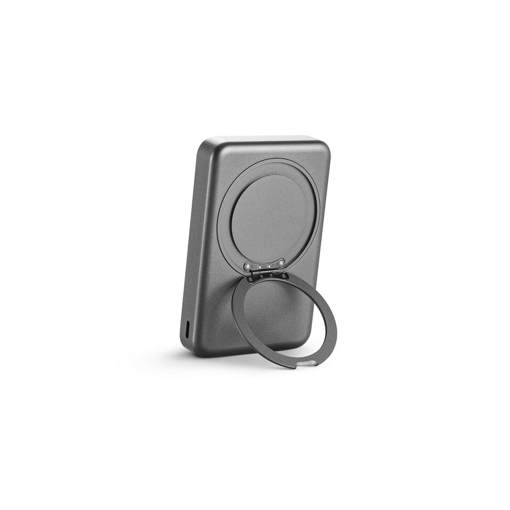 Power bank magnetic Warshel 10 din rABS, 10.000 mAh, wireless 15W Gri închis