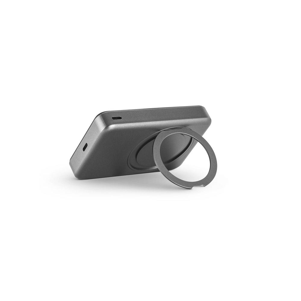 Power bank magnetic Warshel 10 din rABS, 10.000 mAh, wireless 15W Gri închis
