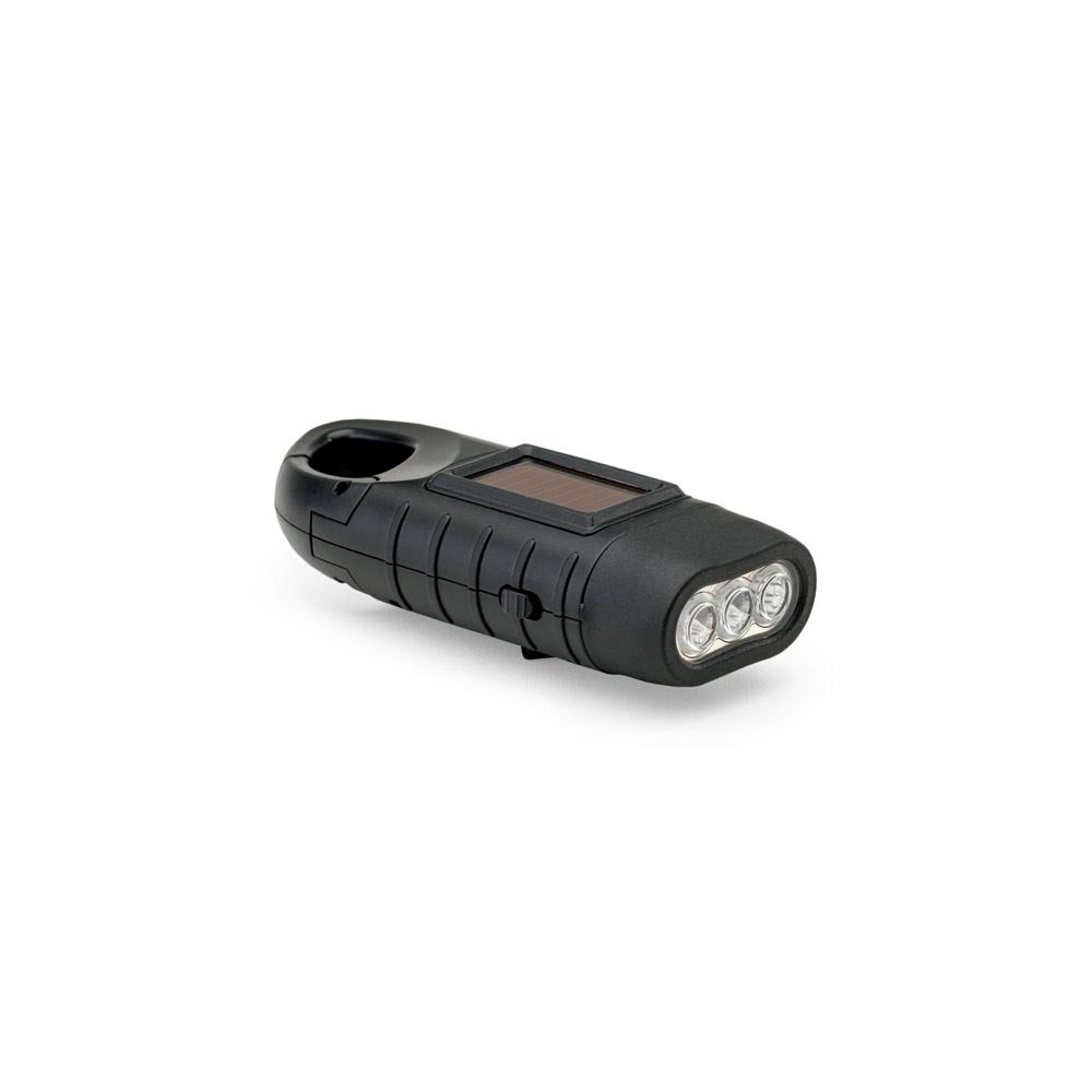 Lanternă compactă Solarky 0.5W din ABS, 3 LED-uri, 90 lumeni Negru