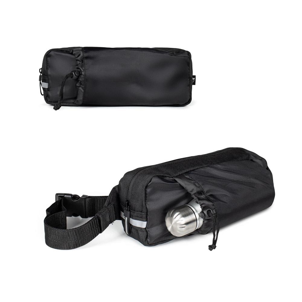 Geantă talie Delfos Pouch Shiny din poliester reciclat 300D/600D, finisaj lucios, reflectorizant