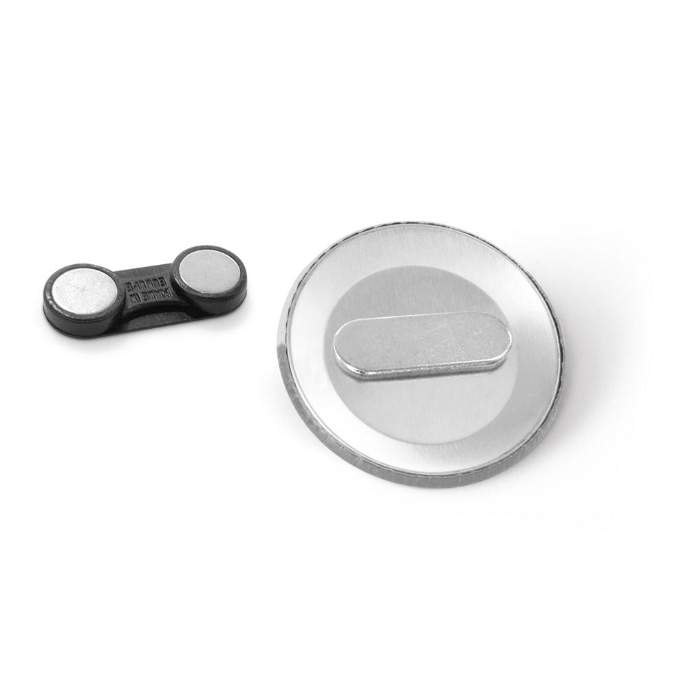Insignă cu închidere magnetică dublă Button Pin 8 Argintiu 