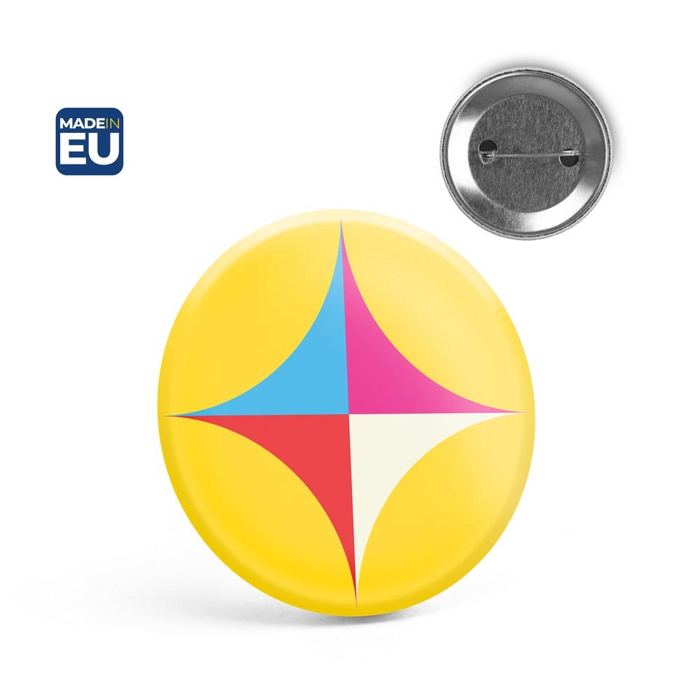 Insignă Button Pin 9 Argintiu 