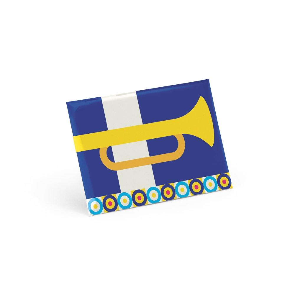 Insignă dreptunghiulară orizontală Button Pin 14