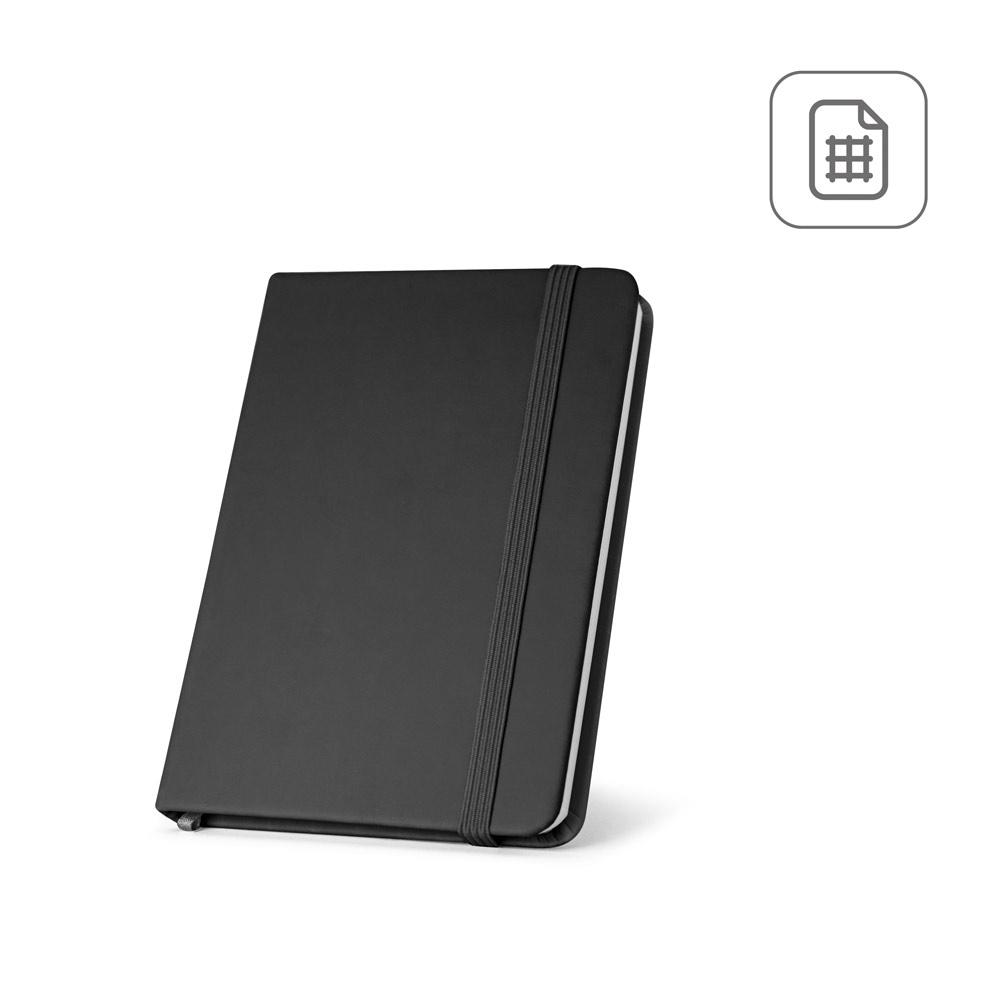 Caiet A5 cu pagini cu caroiaj Hemingway Square Negru