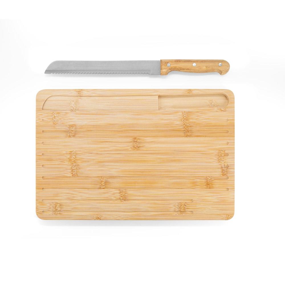 Tocător pentru pâine din bambus cu cuțit Catcher