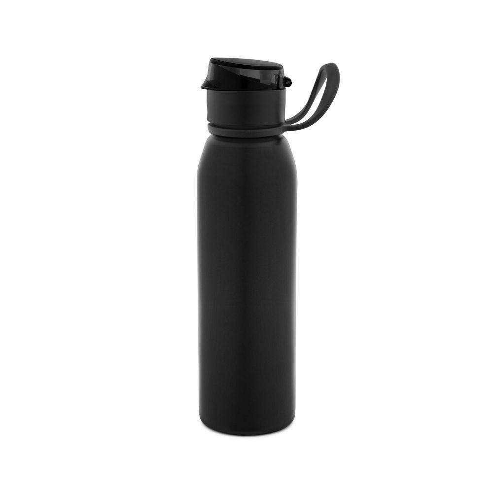 Sticlă sport din oțel inoxidabil reciclat Lemieux, 670 ml Negru