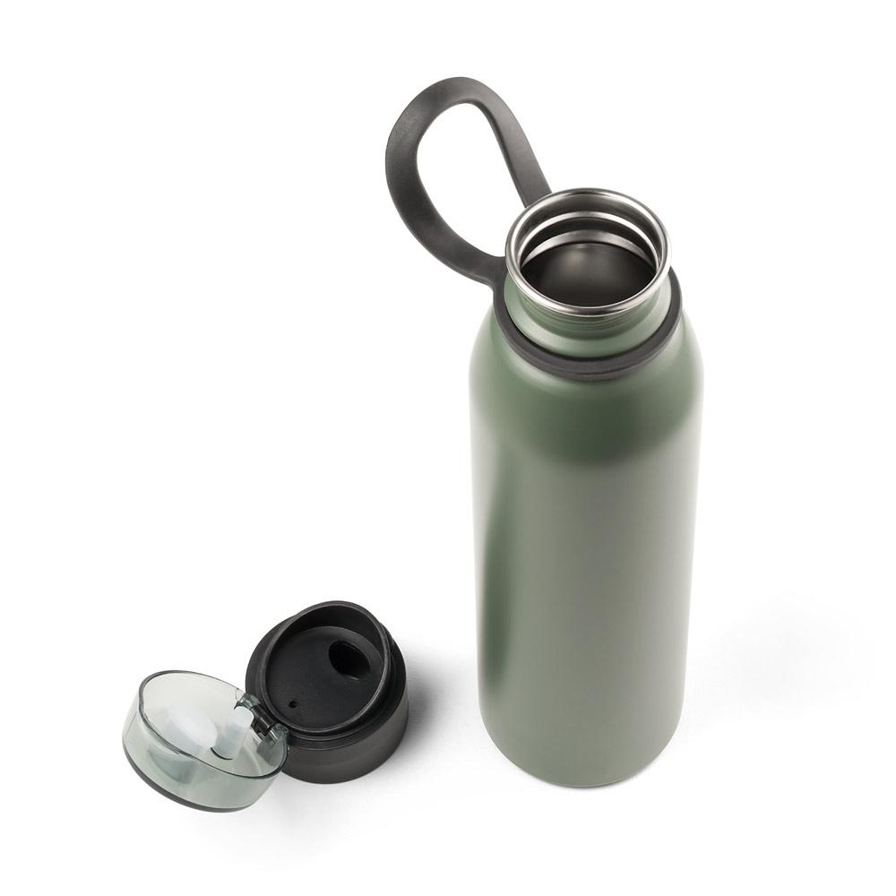 Sticlă sport din oțel inoxidabil reciclat Lemieux, 670 ml Verde armată