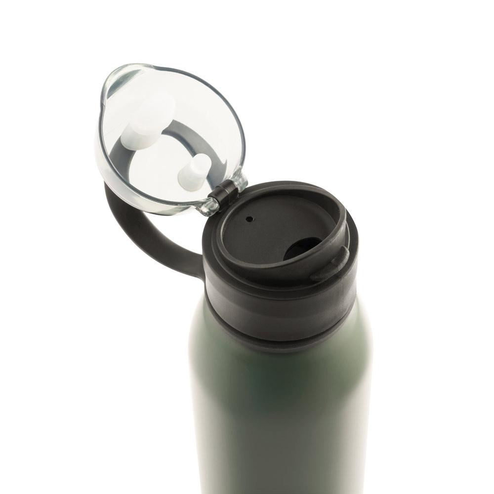 Sticlă sport din oțel inoxidabil reciclat Lemieux, 670 ml Verde armată