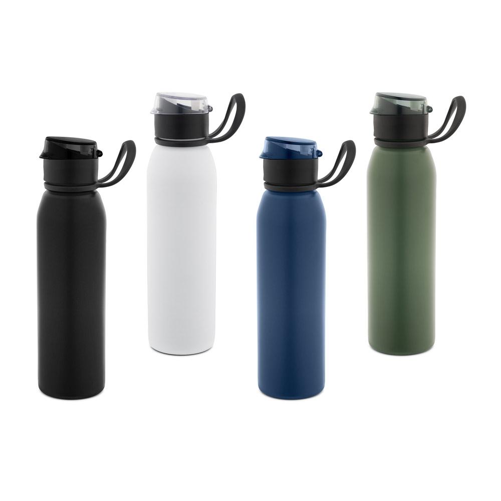 Sticlă sport din oțel inoxidabil reciclat Lemieux, 670 ml Negru