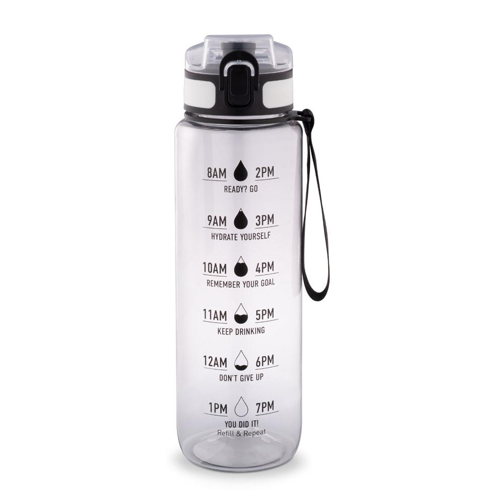 Sticlă din PET reciclat cu marcaje pentru hidratare Eriksson Transparent
