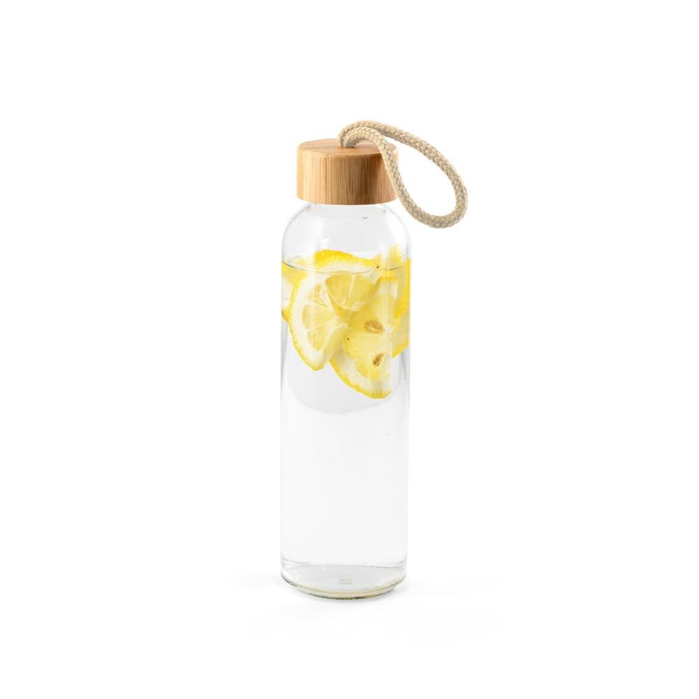 Sticlă din sticlă cu capac din bambus Crosby, 520 ml