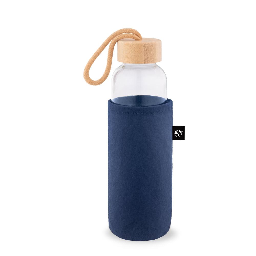 Husă din pâslă reciclată pentru sticlă Storey Albastru marin